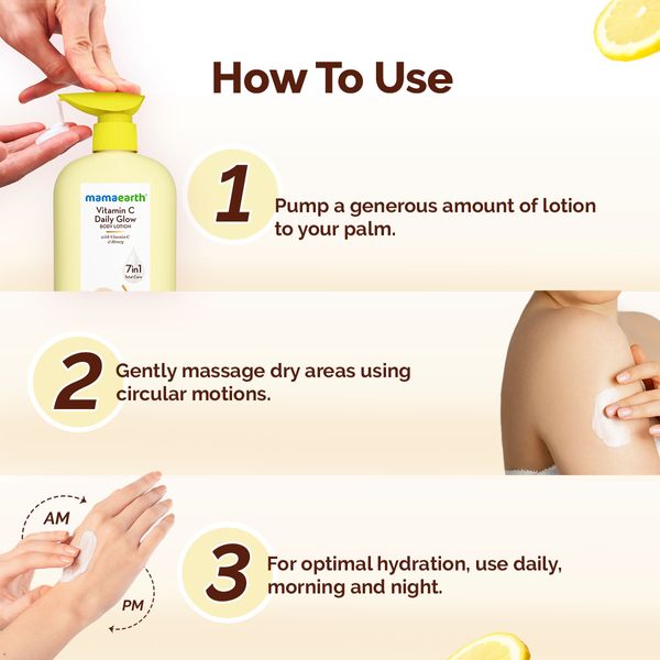 Mamaearth Vitamin C Daily Glow Body Lotion For Skin Brightening 400 ml
