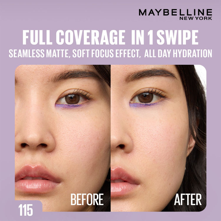 Maybelline Super Stay Flex Powder Foundation Compact-30H Full Cover (115)