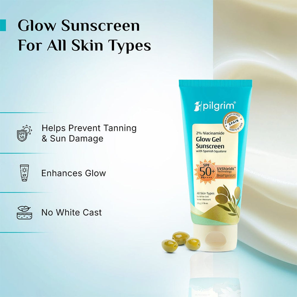 Pilgrim 2% Niacinamide Glow Gel Sunscreen SPF 50+ PA+++