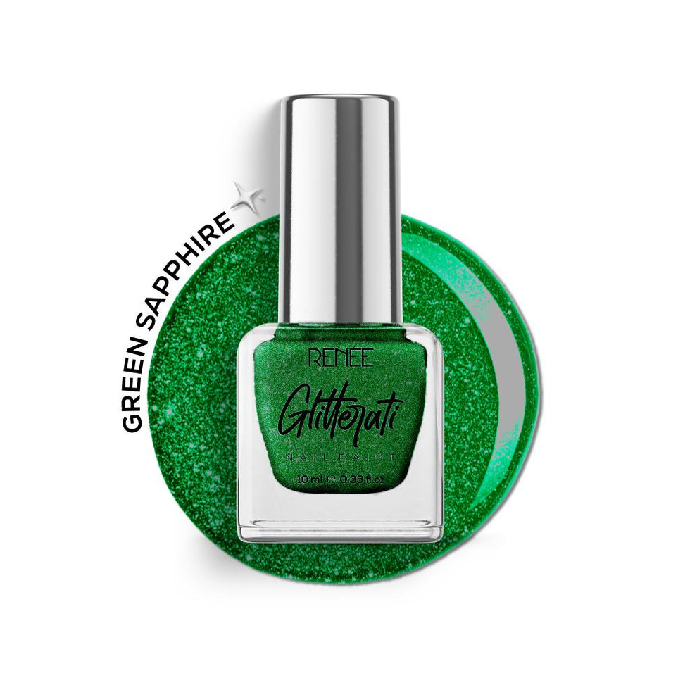 RENEE Glitterati Nail Paint (16 Green Sapphire)