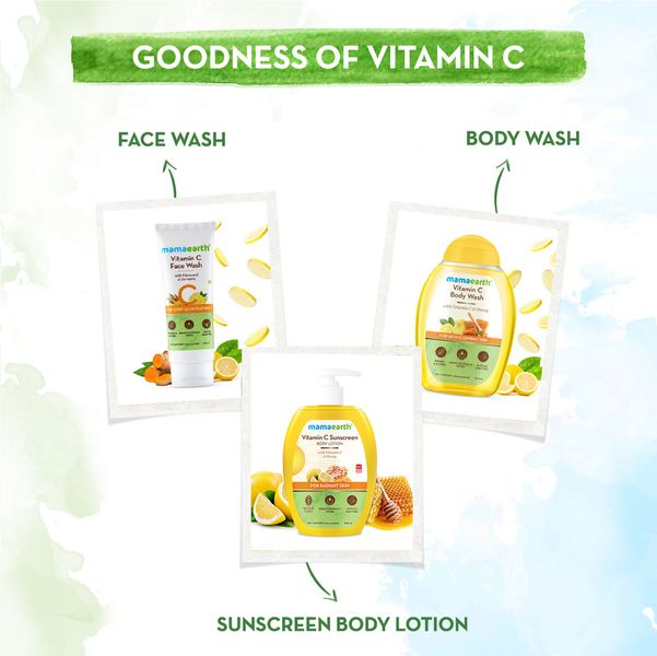 Mamaearth Sunscreen Body Lotion with SPF 30 - 300 ml | Vitamin C
