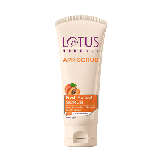 Lotus Herbals Apriscrub Fresh Apricot Scrub Natural Exfoliating Face Scrub Chemical Free 180g