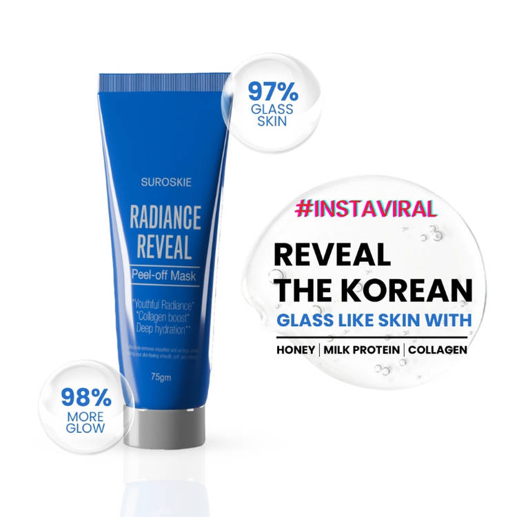 SUROSKIE Radiance Reveal Peel Off Mask For Glow & Hydration (75g)