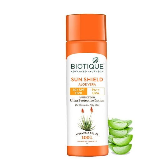 Biotique SUN SHIELD Aloe Vera Ultra Protective Lotion SPF 30+ UVB PA++ UVA Sunscreen
(120ml)