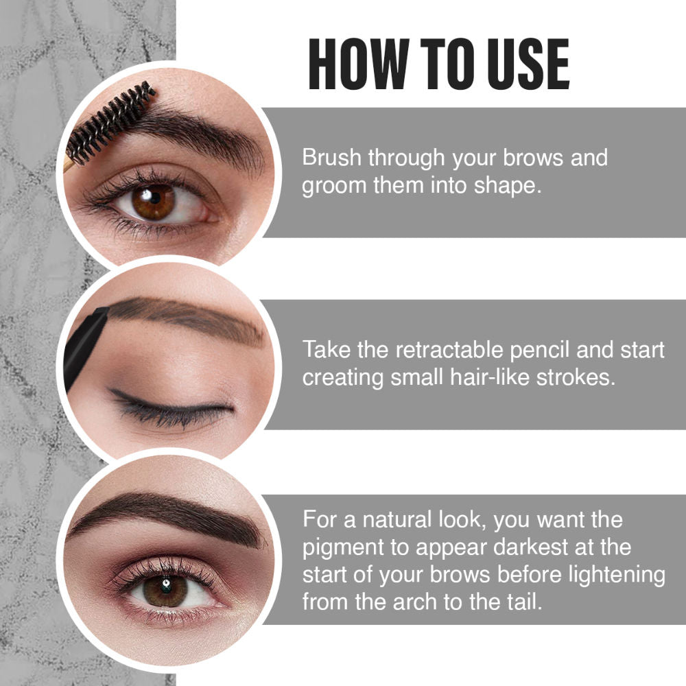 Insight cosmetics Smudge Free Eyebrow Pencil  (Black)