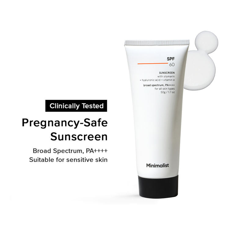 Minimalist SPF 60 PA ++++ Sunscreen - Pregnancy & Lactation Safe For Sensitive Skin
(50gm)
