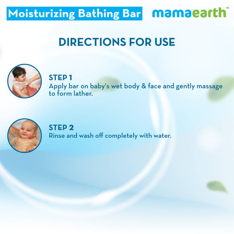 Mamaearth Moisturizing Baby Bathing Soap Bar (Value Pack 75gm x 2)