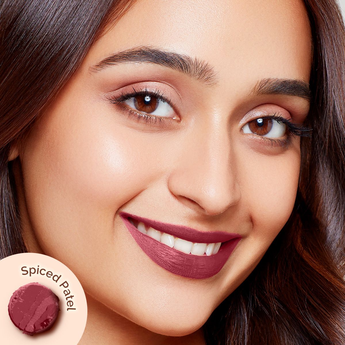 Mamaearth Moisture Matte Longstay Lipstick with Avocado Oil & Vitamin E (spiced petal)