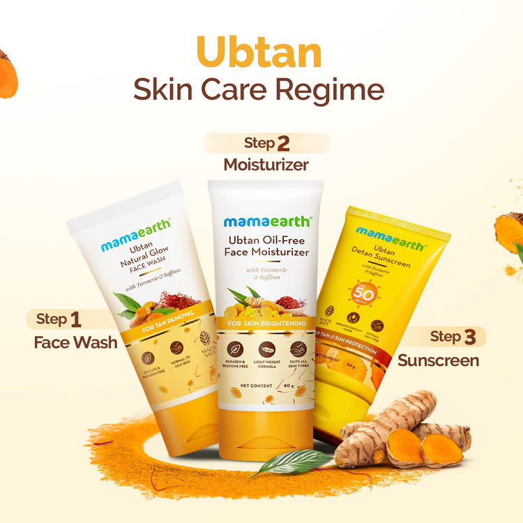 Mamaearth Ubtan Natural Glow Face Wash With Turmeric & Saffron For Tan Removal (150ml)