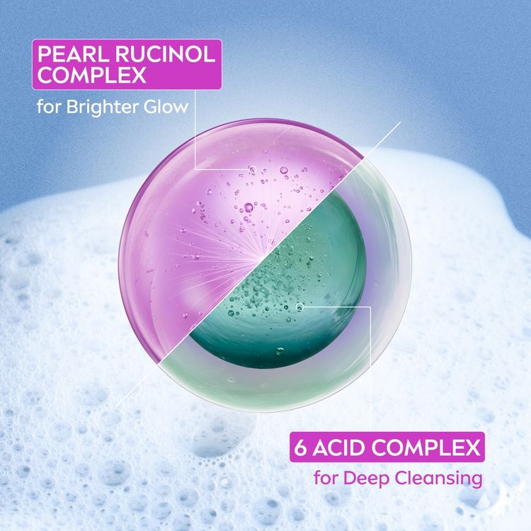 NIVEA Luminous Even Glow Bubble Foam Daily Gentle and Brightening Face Wash With 6 Acid complex
(100ml)