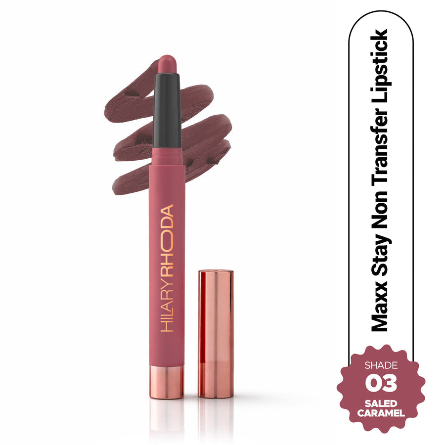 Hilary Rhoda Maxx Stay Non Transfer Lipstick (03 Salted Caramel)