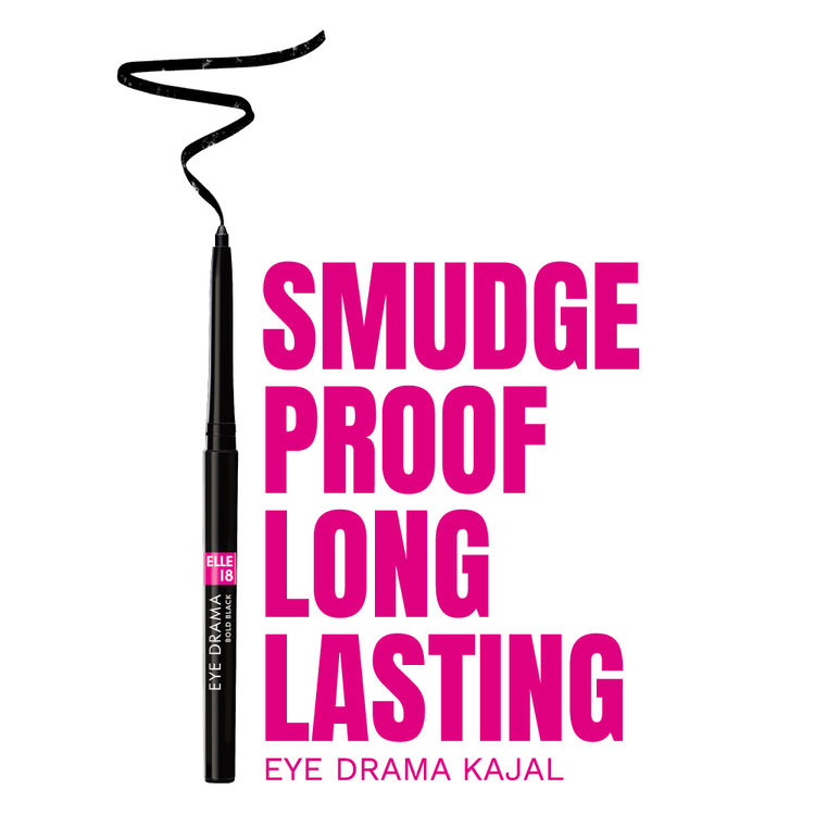 Elle 18 Eye Drama Kajal - Bold Black
(0.35g)