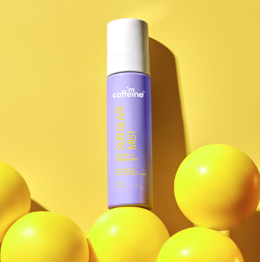 Mcaffeine Sun Glaze Mist Face Sunscreen SPF 50 PA++++ Spray- 100ml