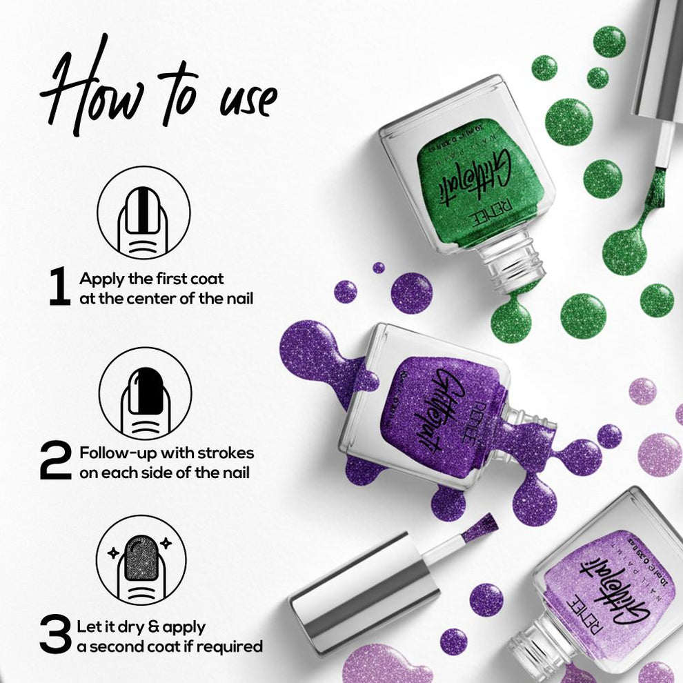 RENEE Glitterati Nail Paint (17 Lavender Glaze)