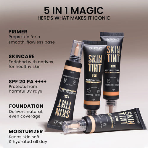 Insight Cosmetics Skin Tint 5 In 1 Multifunctional Serum Foundation (03 Latte Please !)