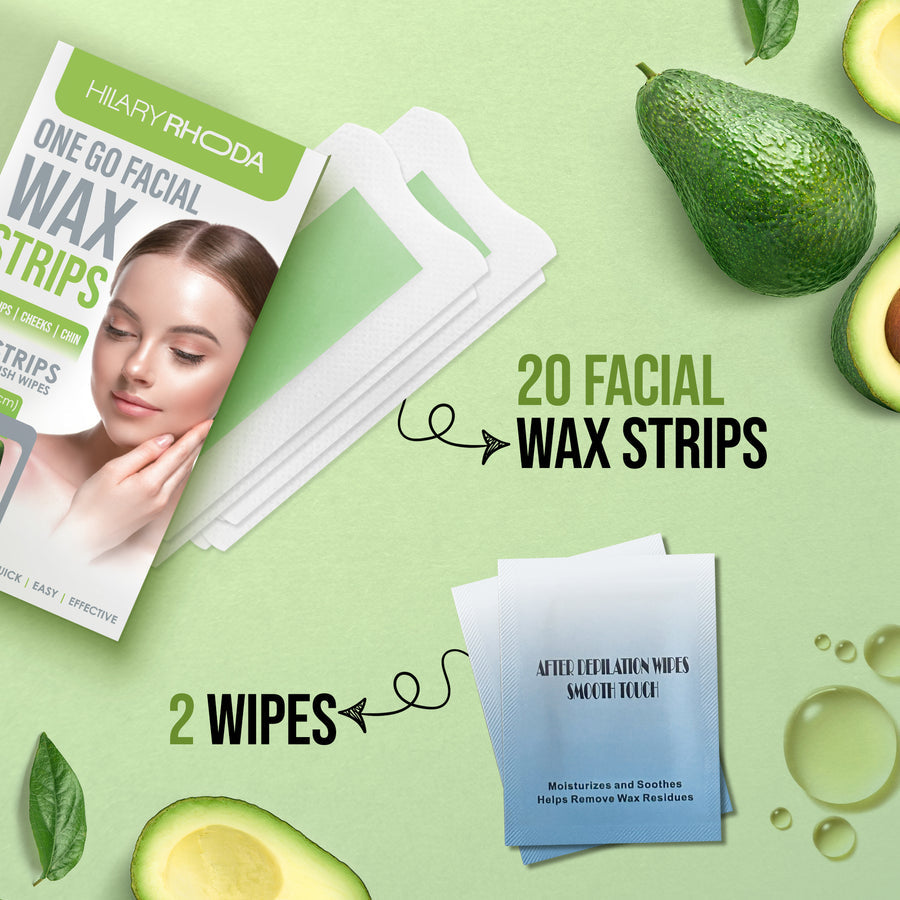 Hilary Rhoda One Go Facial Wax Strips 01 Avocado