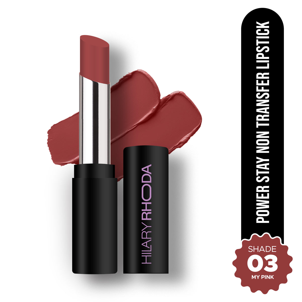 Hilary Rhoda Power Stay Non Transfer Lipstick (My Pink 03)