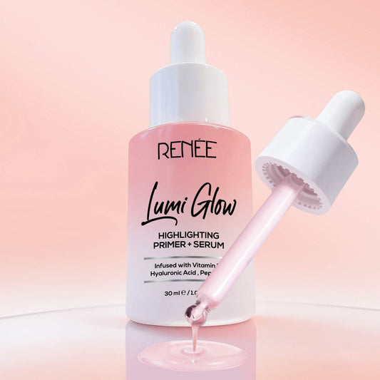 RENEE Lumi Glow Highlighting Primer + Serum With Hyaluronic Acid For Luminous & 3D Glow, 30ml