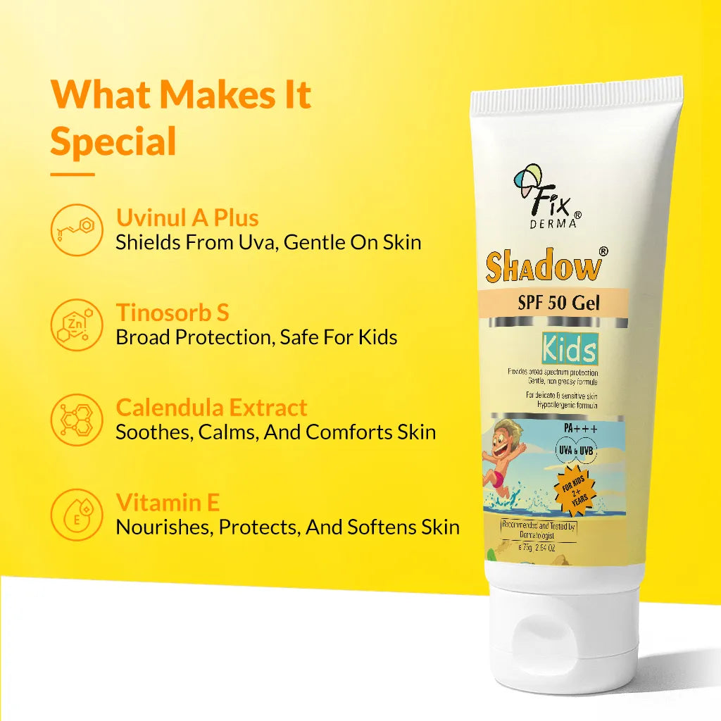 Fixderma Shadow SPF 50 Gel Kids | Best Sunscreen For Kids