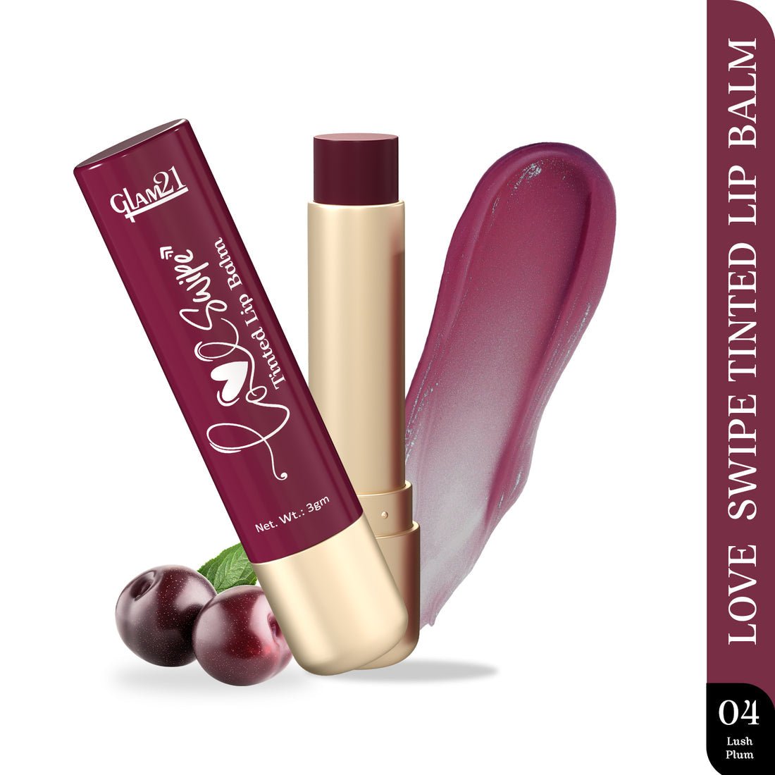 Glam21 Love Swipe Tinted Lip Balm (04Lush Plum)