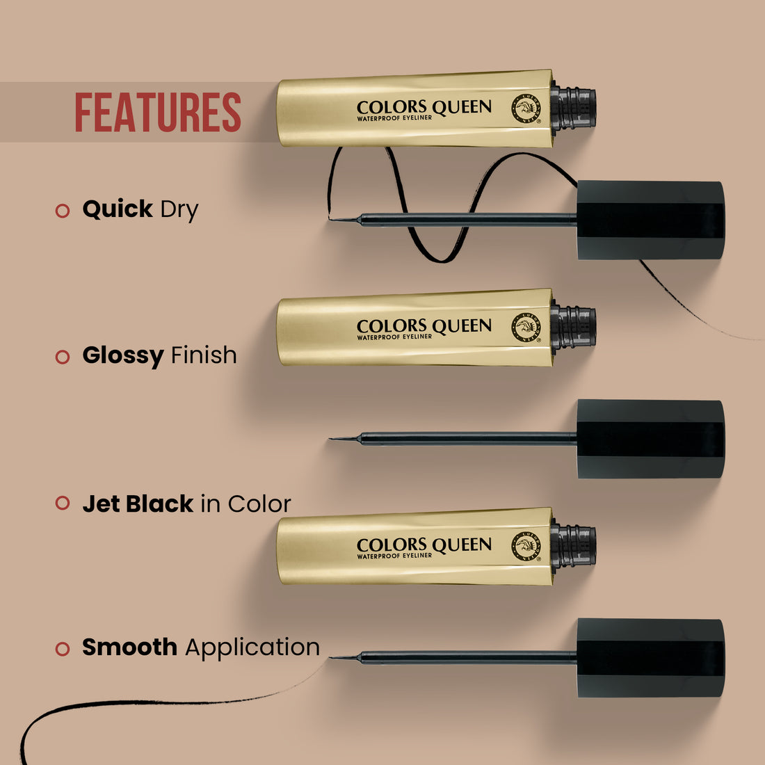 Colors Queen Beyond Bold Waterproof Eyeliner | 4.5 ML
