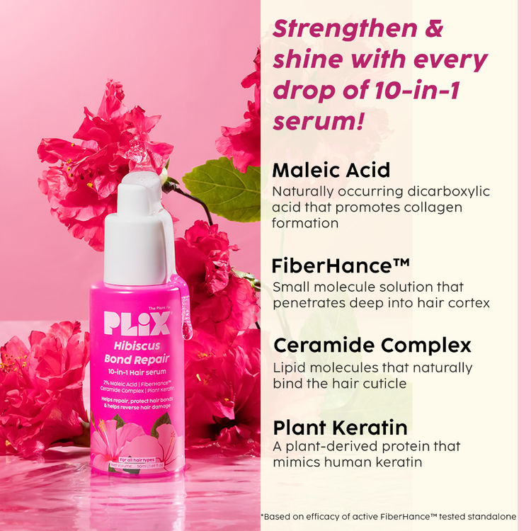Plix Hibiscus Bond Repair 10-In-1 Hair Serum
(50ml)