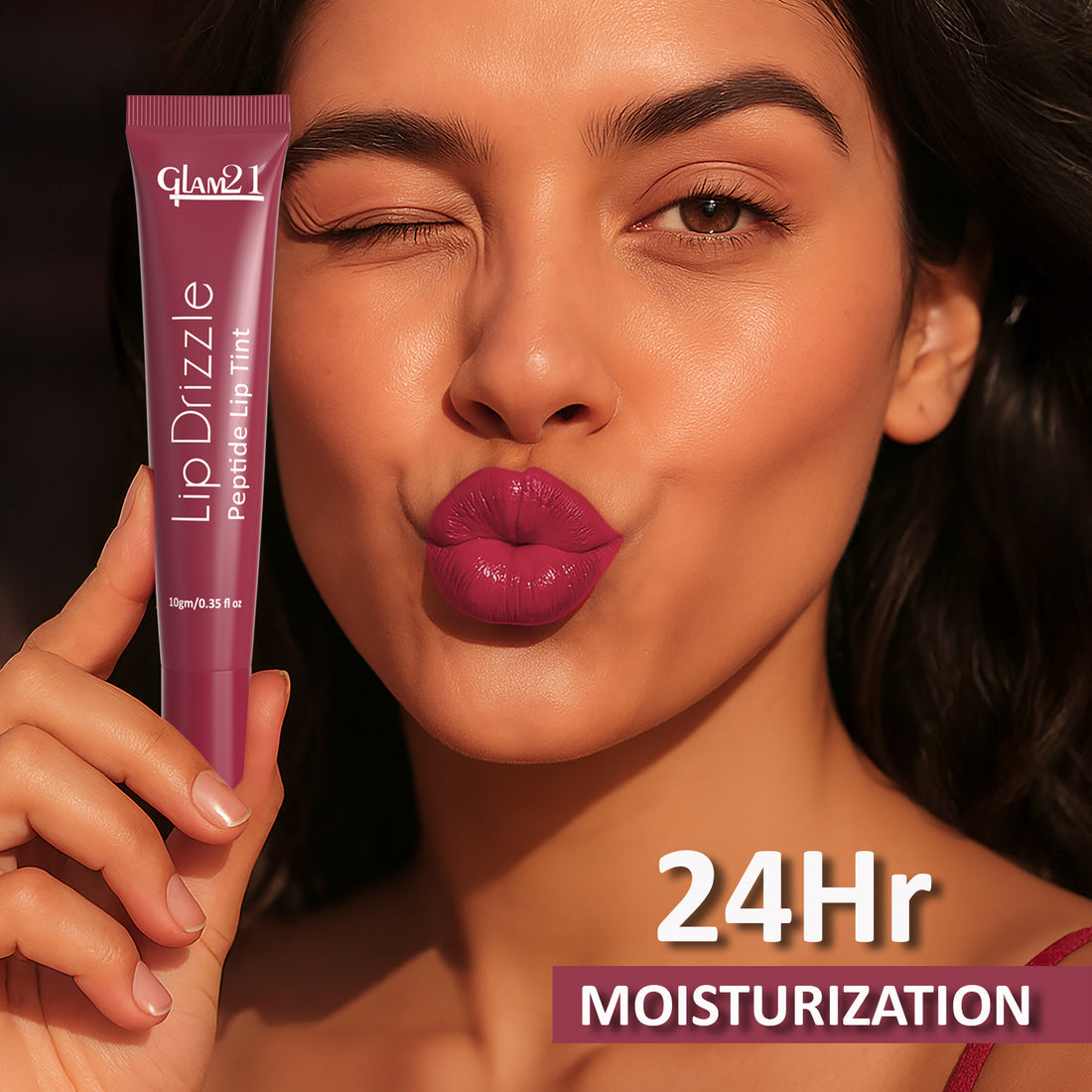 Glam21 Lip Drizzle Peptide Lip Tint (03 Rasberry Jelly)