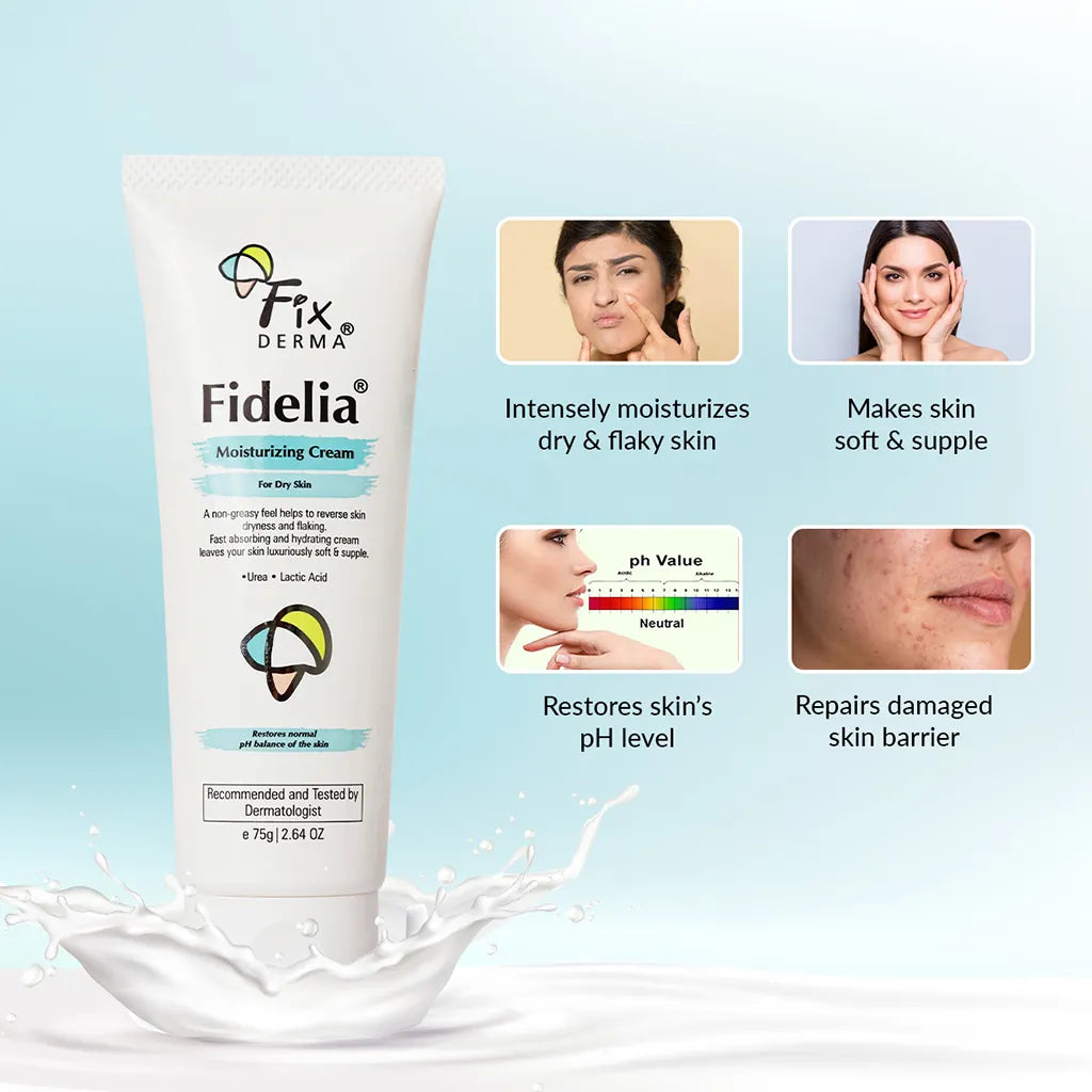 Fixderma Fidelia Moisturizing Cream | A non-greasy and Hydrating Cream for Dry Skin