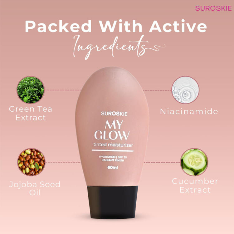 SUROSKIE My Glow All In One Tinted Sunscreen Glowy Finish Light Shade (60ml)
