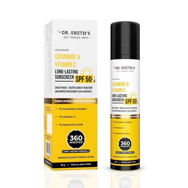 Dr. Sheth's Sunscreen Ceramide & Vitamin C Long Lasting Sunscreen - 50gm