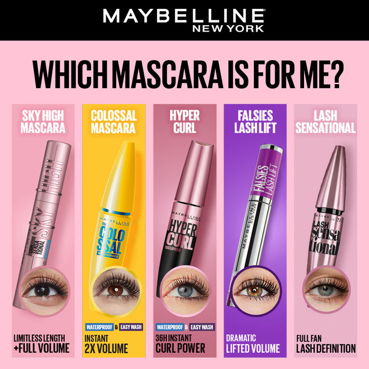 Maybelline Hypercurl Waterproof Mascara (Waterproof Very Black)