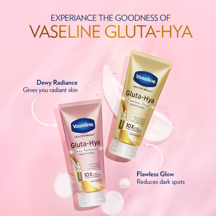 Vaseline Gluta-Hya Dewy Radiance Lotion Bright, Glowing Skin Glutathione Infused Moisturizer (200ml)