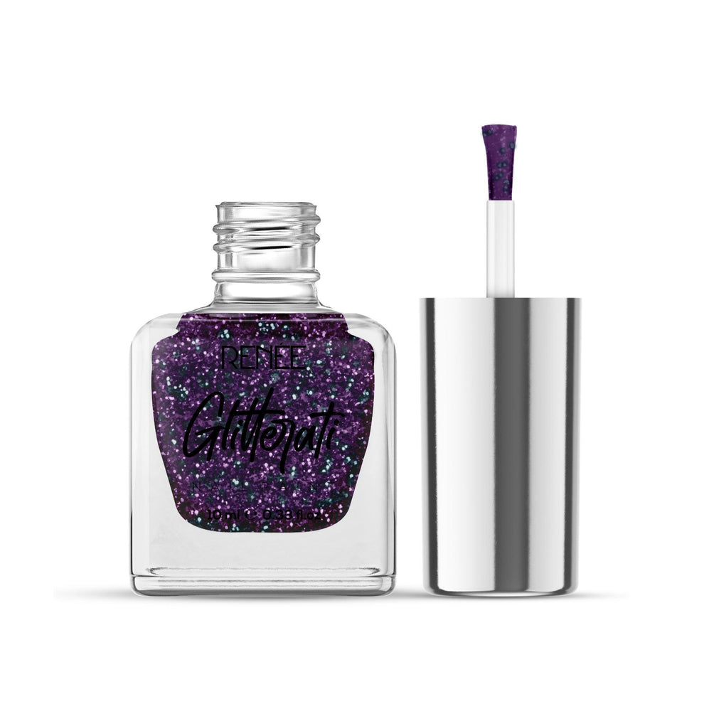 RENEE Glitterati Nail Paint (12 Starry Purple)
