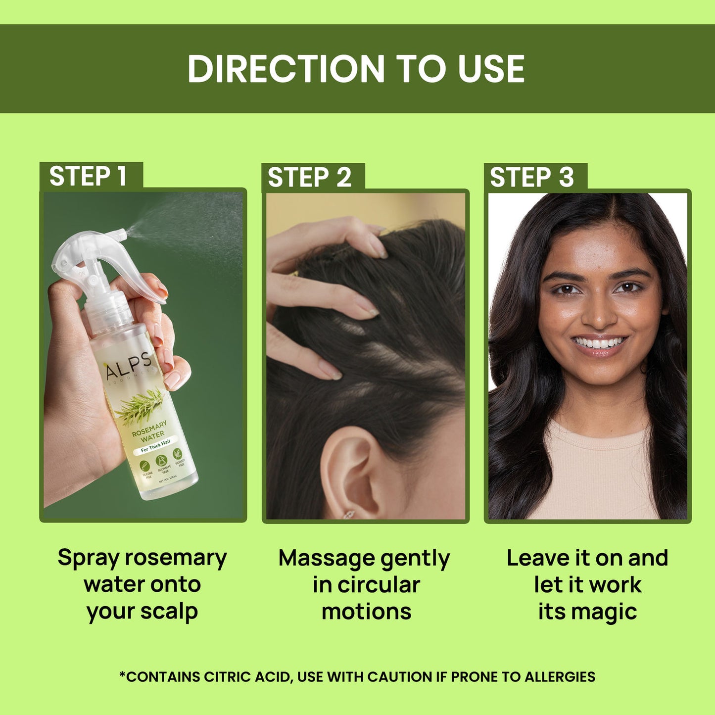 Alps Rosemary Water (200 ml) Rosemary water for hair