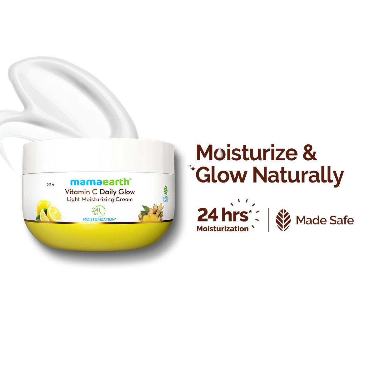 Mamaearth Vitamin C Daily Glow Light Moisturizing Cream (50g)