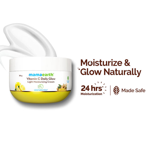 Mamaearth Vitamin C Daily Glow Light Moisturizing Cream (50g)