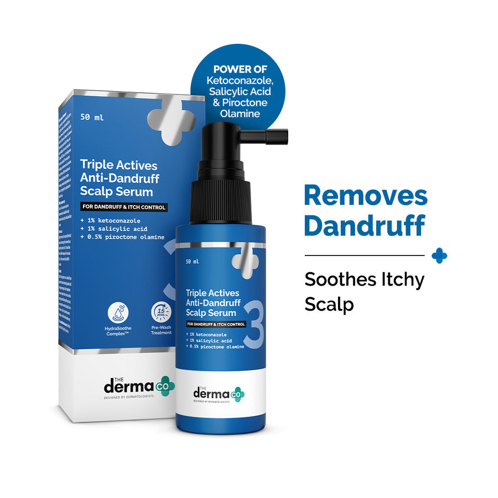 The Derma Co Triple Actives Anti-Dandruff Scalp Serum - 50ml
