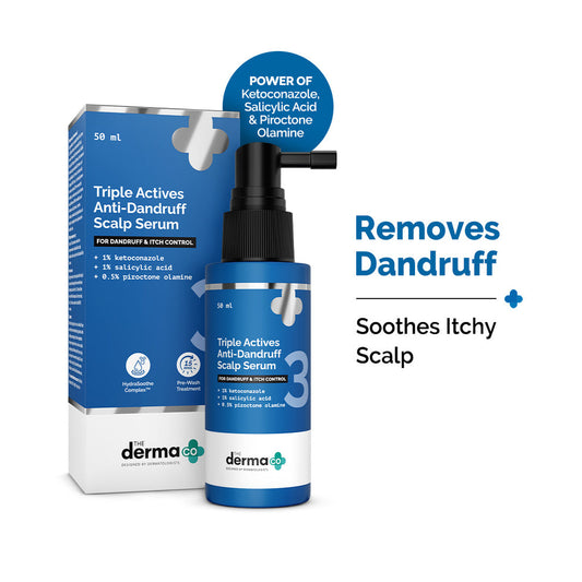 The Derma Co Triple Actives Anti-Dandruff Scalp Serum - 50ml