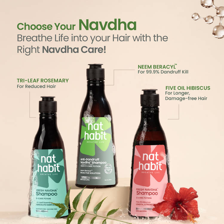 Nat Habit Anti-Dandruff Neem Beracyl Navdha Shampoo (225ml)
