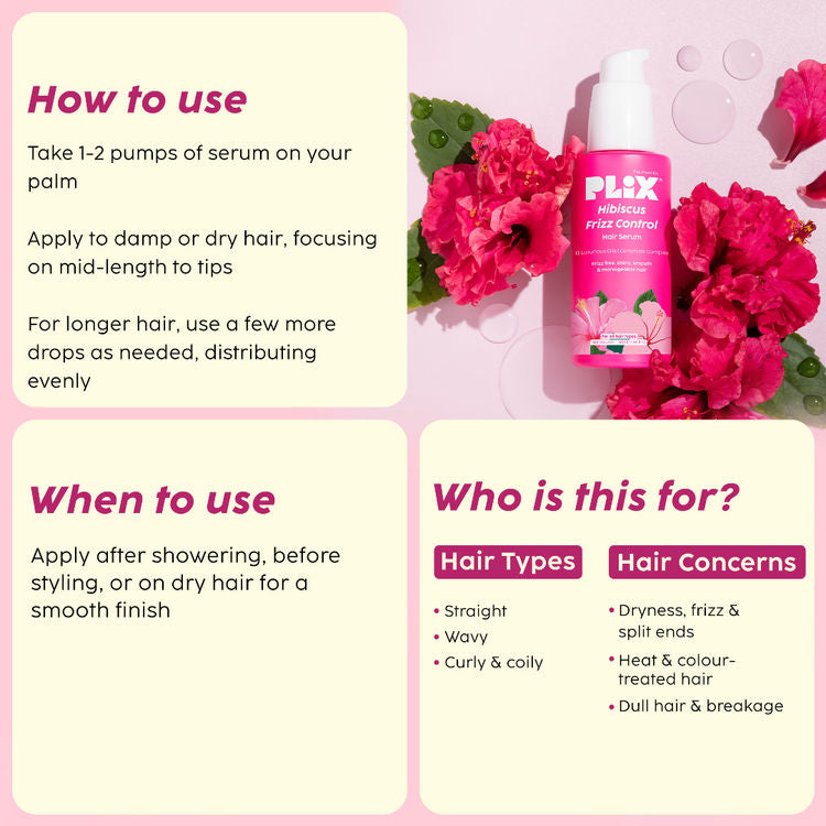 Plix Hibiscus Frizz Control Serum
(50ml)