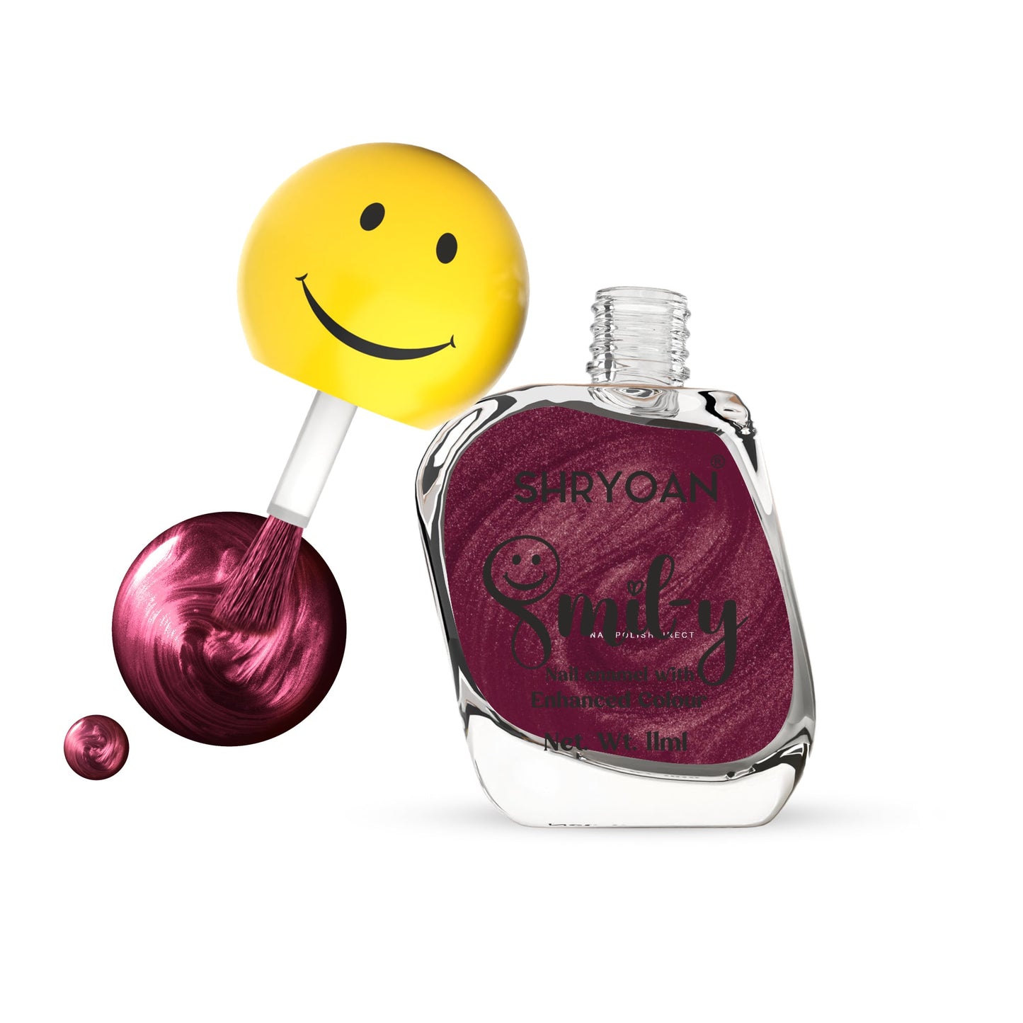 Shryoan Ultra Glossy Nail Paint(Metallic Maroon)