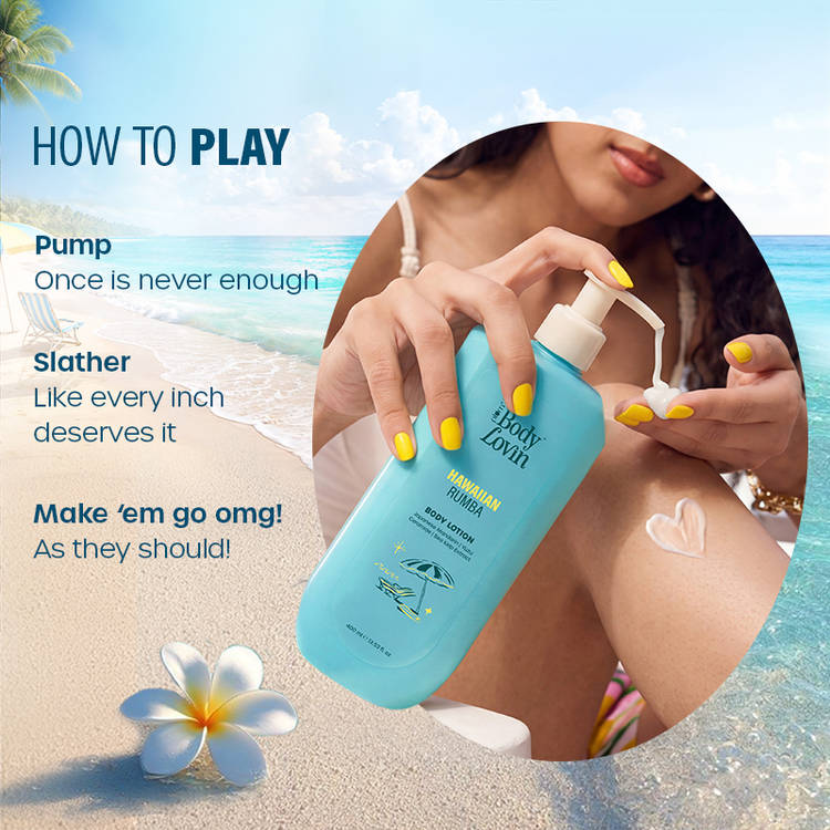 Plum BodyLovin Hawaiian Rumba Body Lotion Hydrating & Brightening Lightweight Gel-Cream Formula (400ml)
