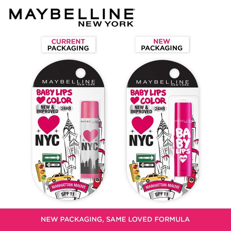 Maybelline Baby Lips Loves NYC Lip Balm with SPF 11 Up to 24H Moisture (Mahattan Mauve)