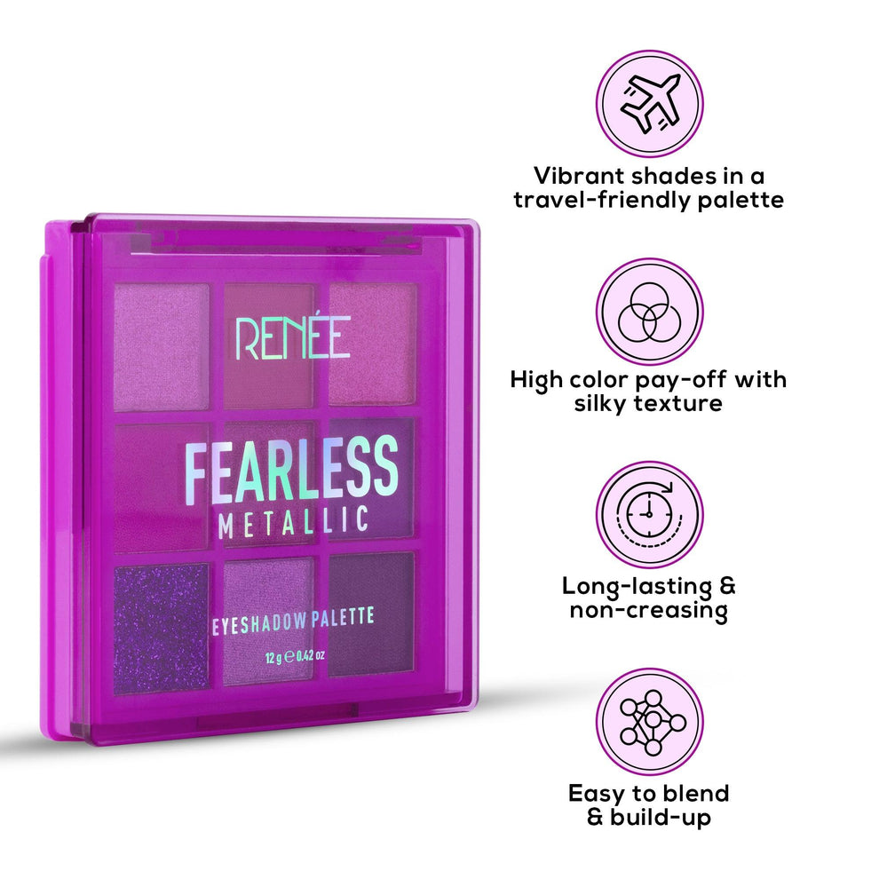RENEE Fearless Eyeshadow Palette (Metallic)