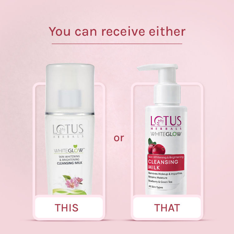 Lotus Herbals Whiteglow Skin Whitening & Brightening Cleansing Milk, Makeup Remover, All Skin Types (80ml)