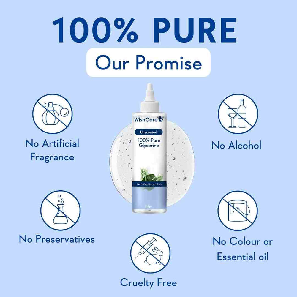 Wishcare Pure & Unscented Vegetable Glycerine - 250 gms