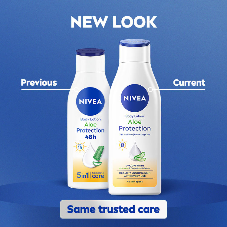 NIVEA Sunscreen lotion with SPF 15 & ALOEVERA- 5 in 1 COMPLETE CARE for 48H Moisturization
(200ml)