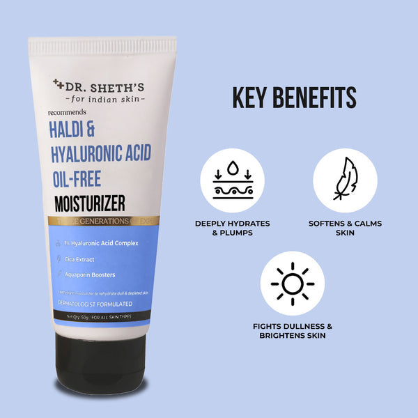 Dr. Sheth's Haldi & Hyaluronic Acid Oil Free Moisturizer - 50g