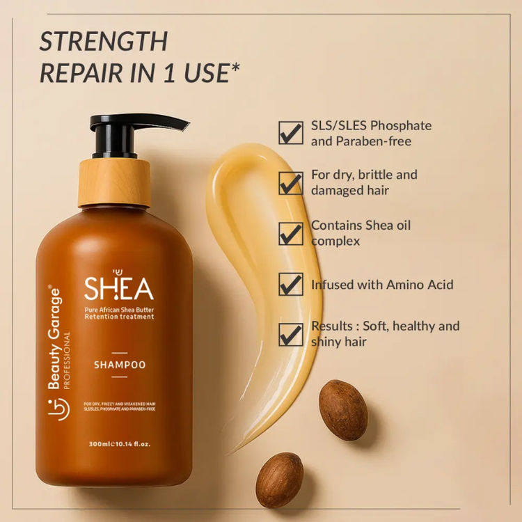 Beauty Garage Pure African Shea Butter Retention Treatment Shampoo
(300ml)