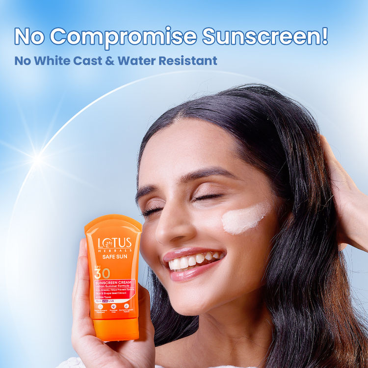 Lotus Herbals Safe Sun Sunscreen Cream PA++ SPF-30 Indian Summer Formula (50g)